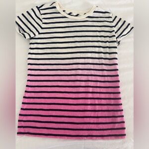 Jcrew Striped dip-dyed ombré tee size 8-9 NEVER WORN